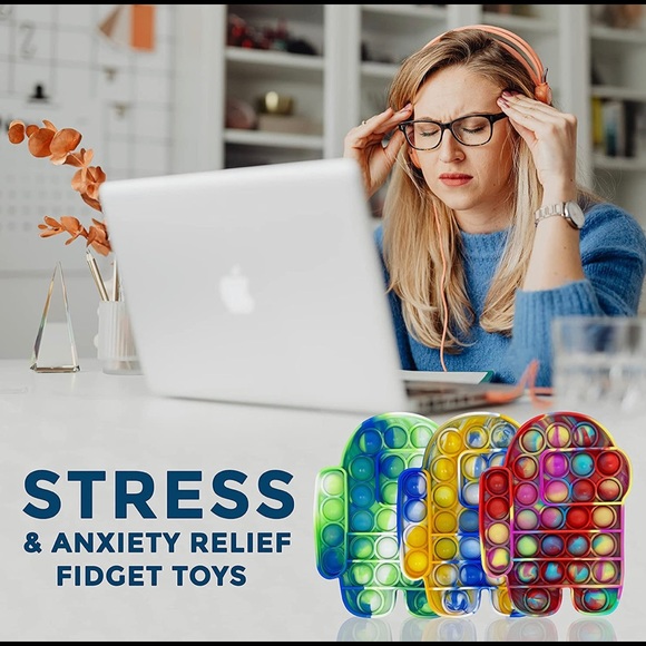 Bubble Fidget ToyPush Pop Poke Game 3 Pieces Tie - Picture 4 of 7